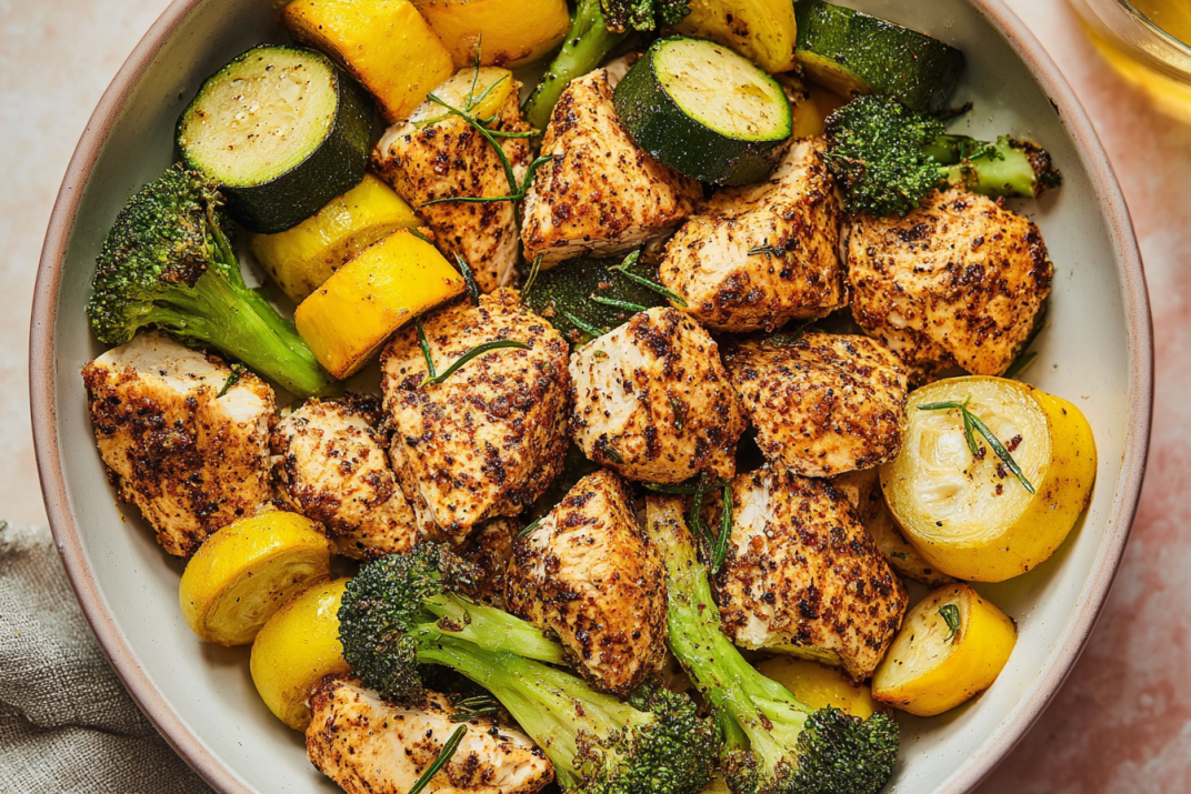 Air Fryer Chicken Breast with Vegetables