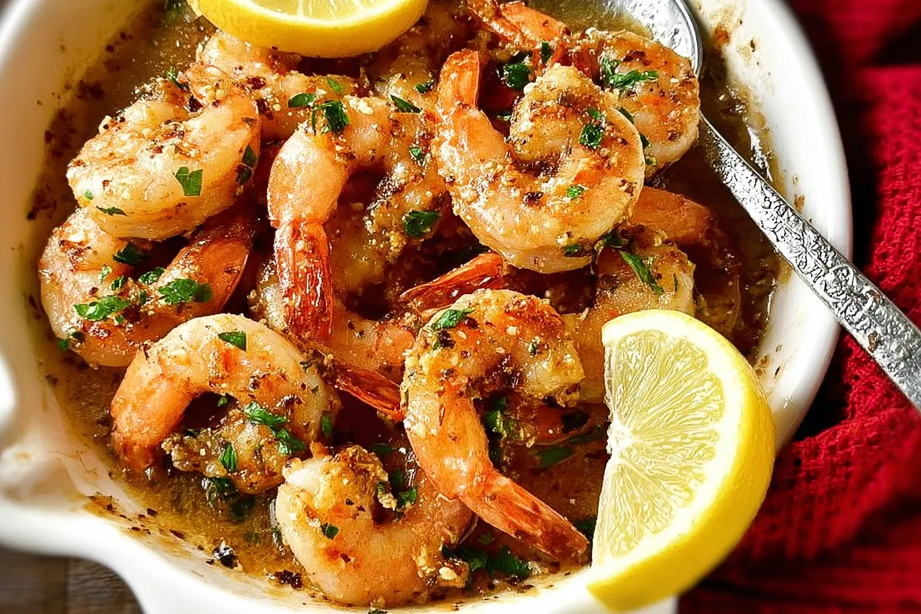 15 Minute Garlic Butter Shrimp Platter