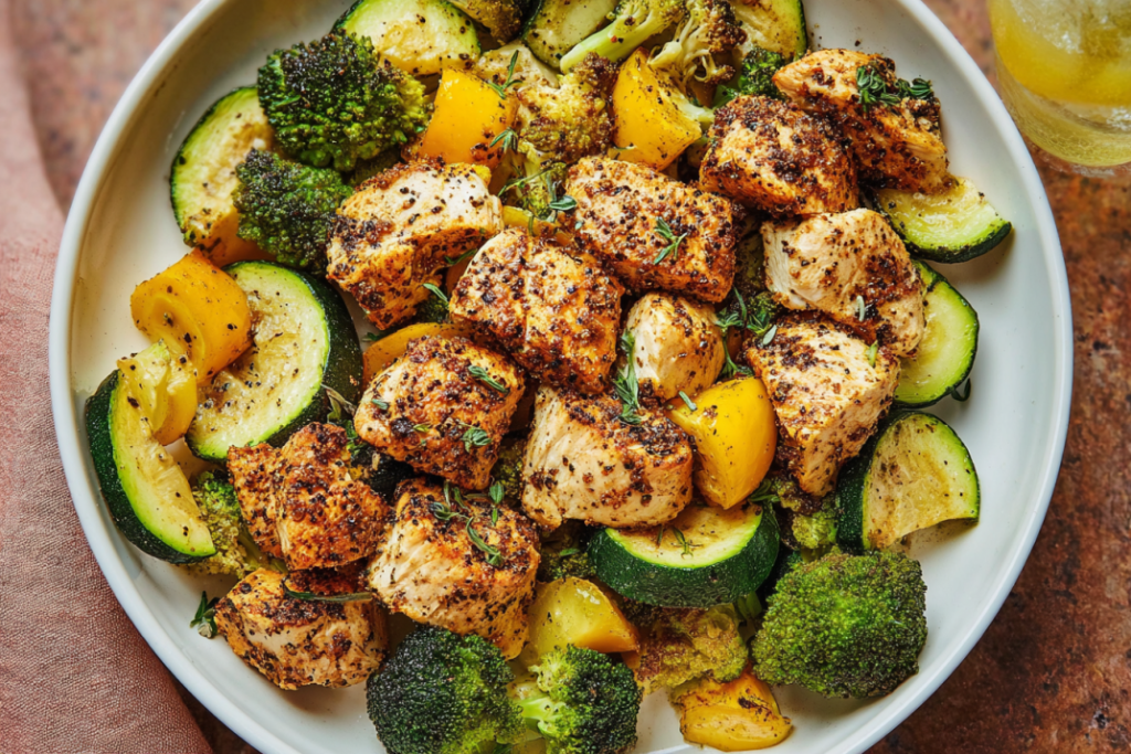 Air Fryer Chicken Breast with Vegetables