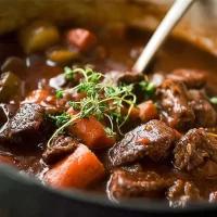 Authentic Irish Beef Stew in a Rustic Bowl