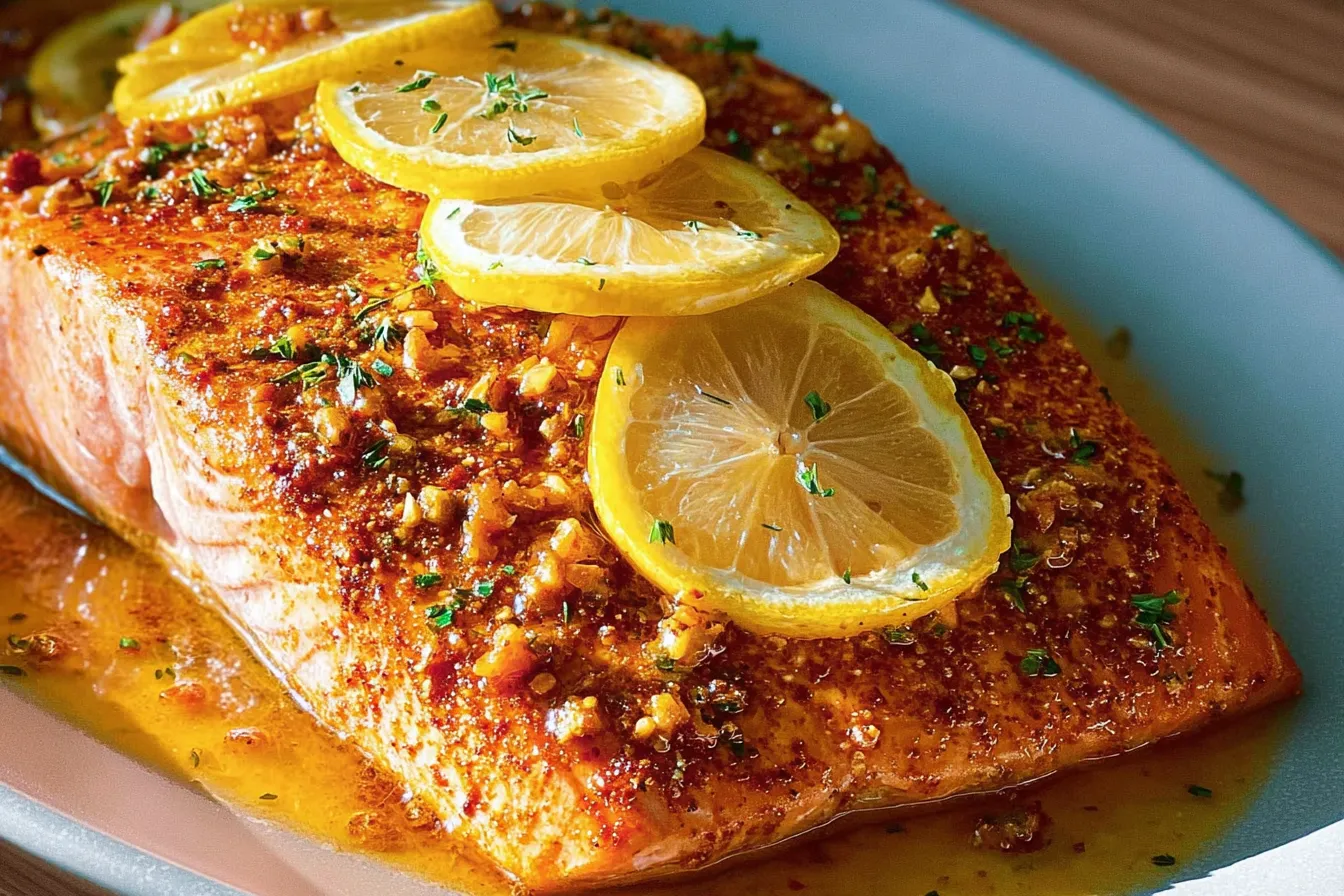 Baked Lemon Garlic Salmon