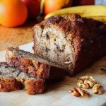 Freshly Baked Banana Bread with Walnuts
