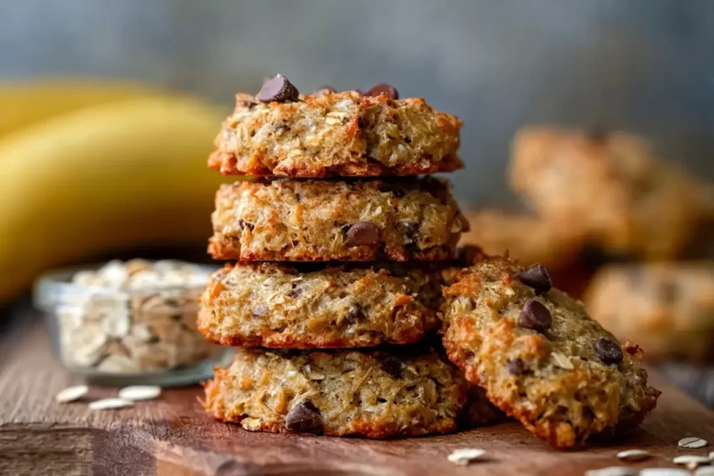Banana Oatmeal Breakfast Cookies on a Plate