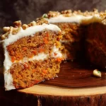 Delicious Carrot Cake with Cream Cheese Frosting Slice
