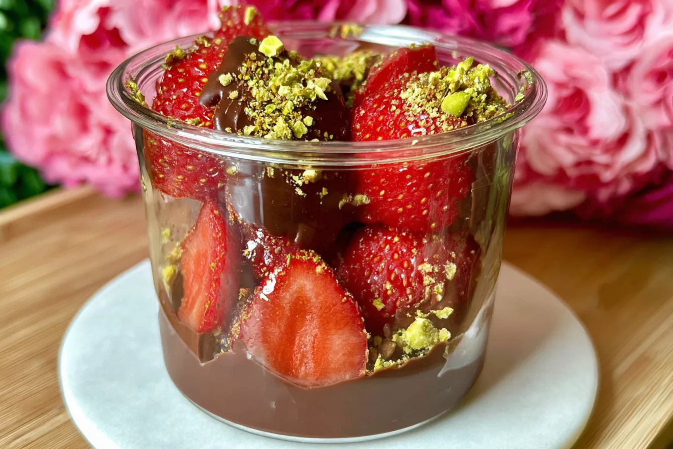 Chocolate Covered Strawberry Cups Ready to Enjoy