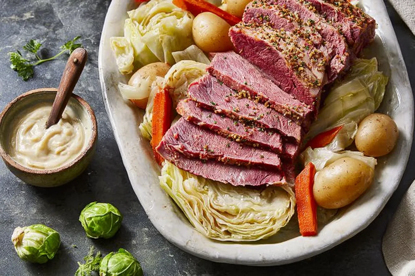 Delicious Corned Beef and Cabbage Platter