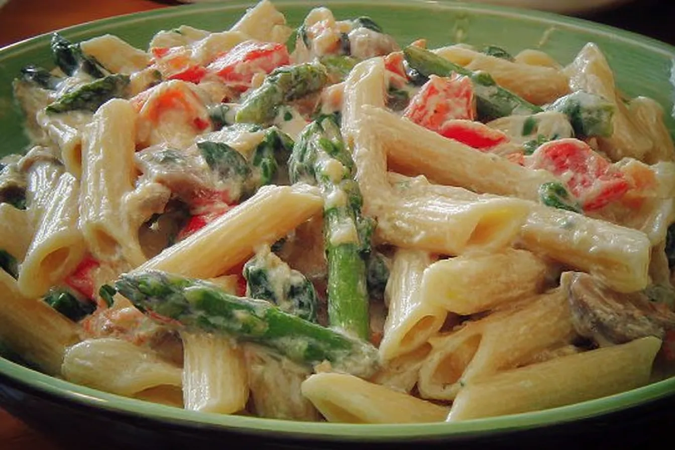Creamy Pasta Primavera with Fresh Vegetables
