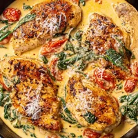 Creamy Tuscan Chicken Ready to Serve