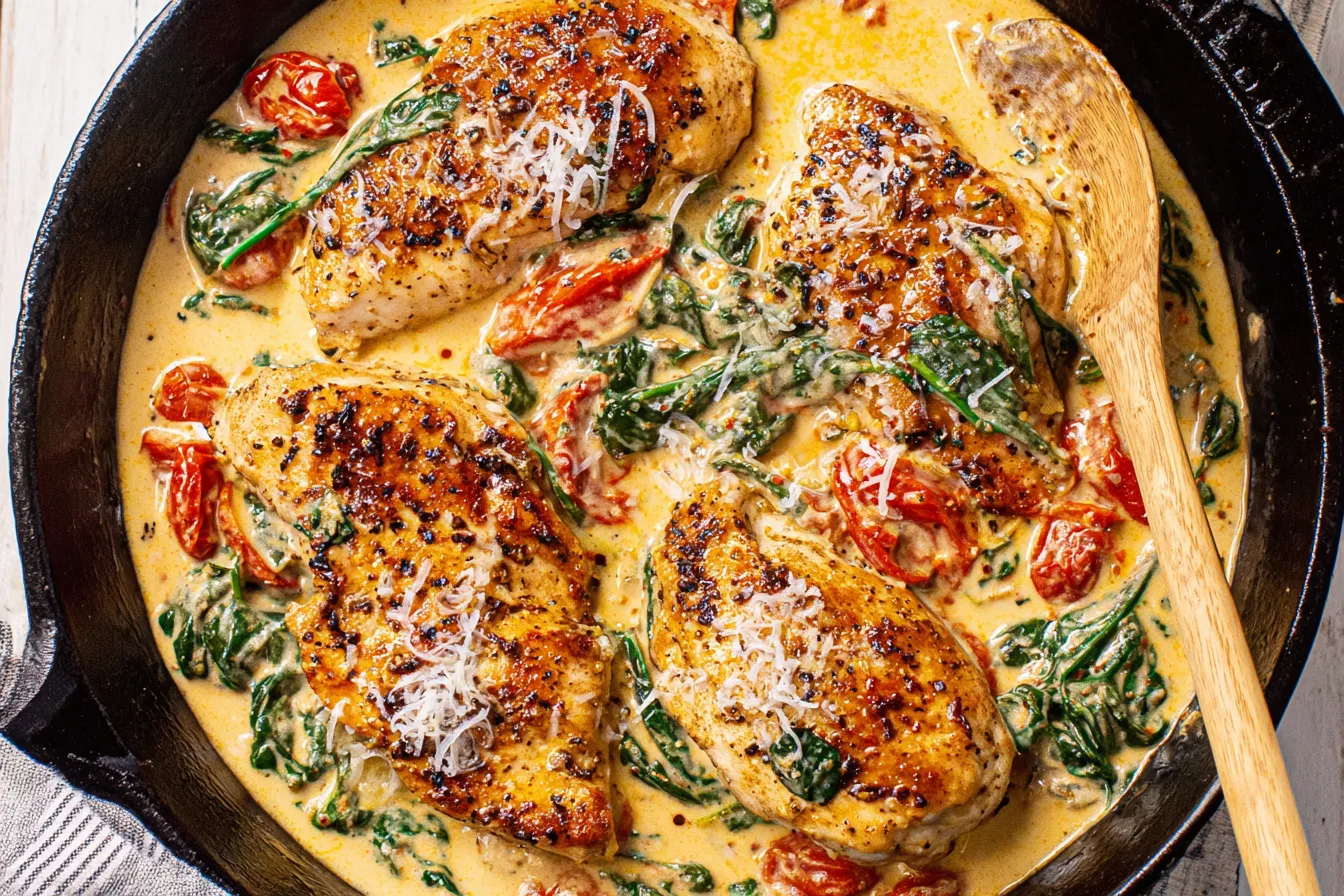 Creamy Tuscan Chicken Ready to Serve