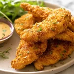 Crispy Baked Chicken Tenders on a Plate