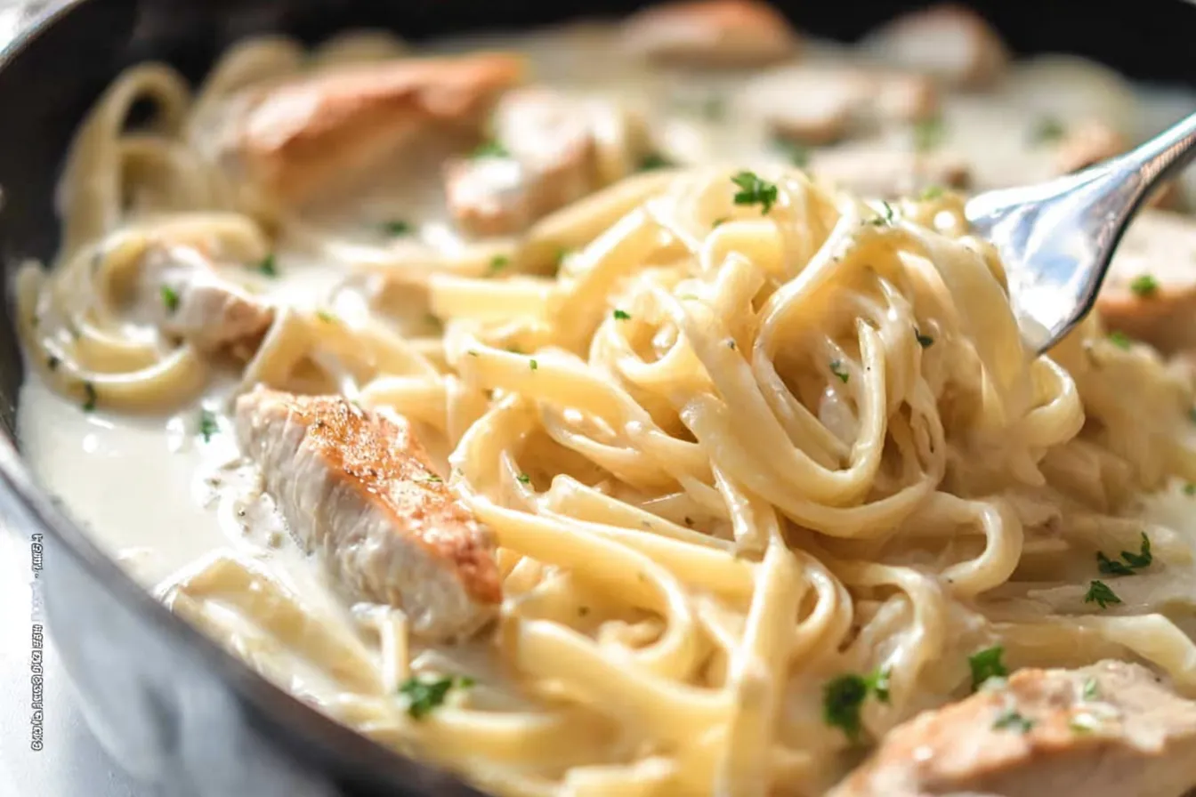 Easy Chicken Alfredo Pasta in a Creamy Sauce