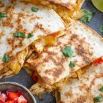 Melt-in-Your-Mouth Easy Chicken Quesadillas on a Plate