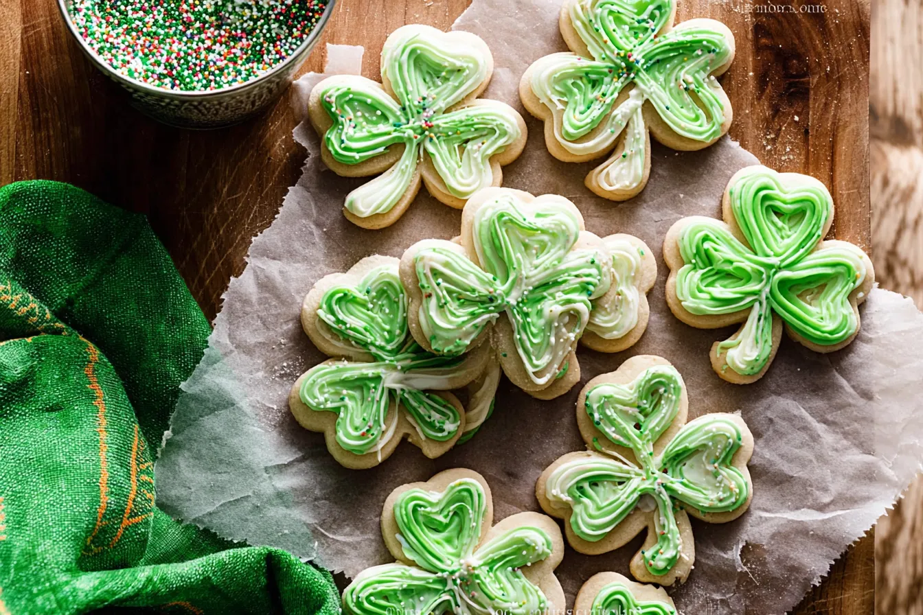 Easy Shamrock Sugar Cookies for St. Patrick's Day Treats