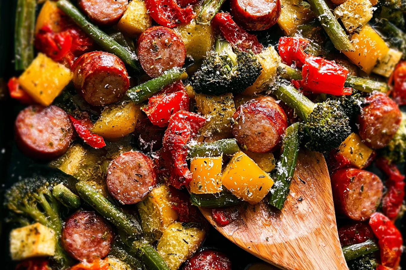 Easy Sheet Pan Sausage and Vegetables