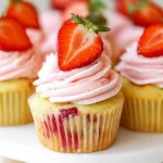 Fresh Fruit Spring Cupcakes Decorated with Seasonal Fruits