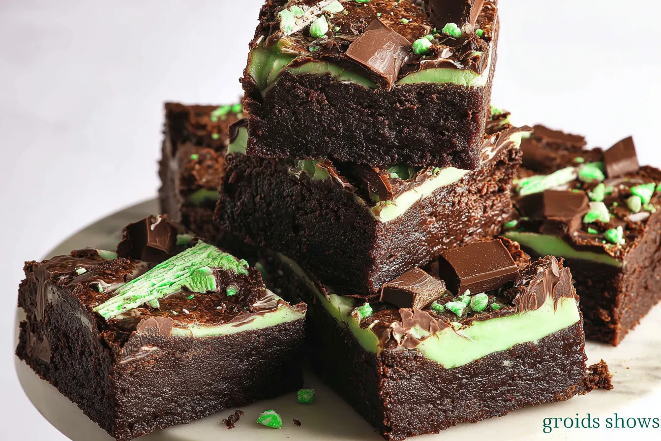 Fudgy Mint Chocolate Brownies