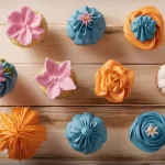 Garden Party Wildflower Cupcakes Close-Up