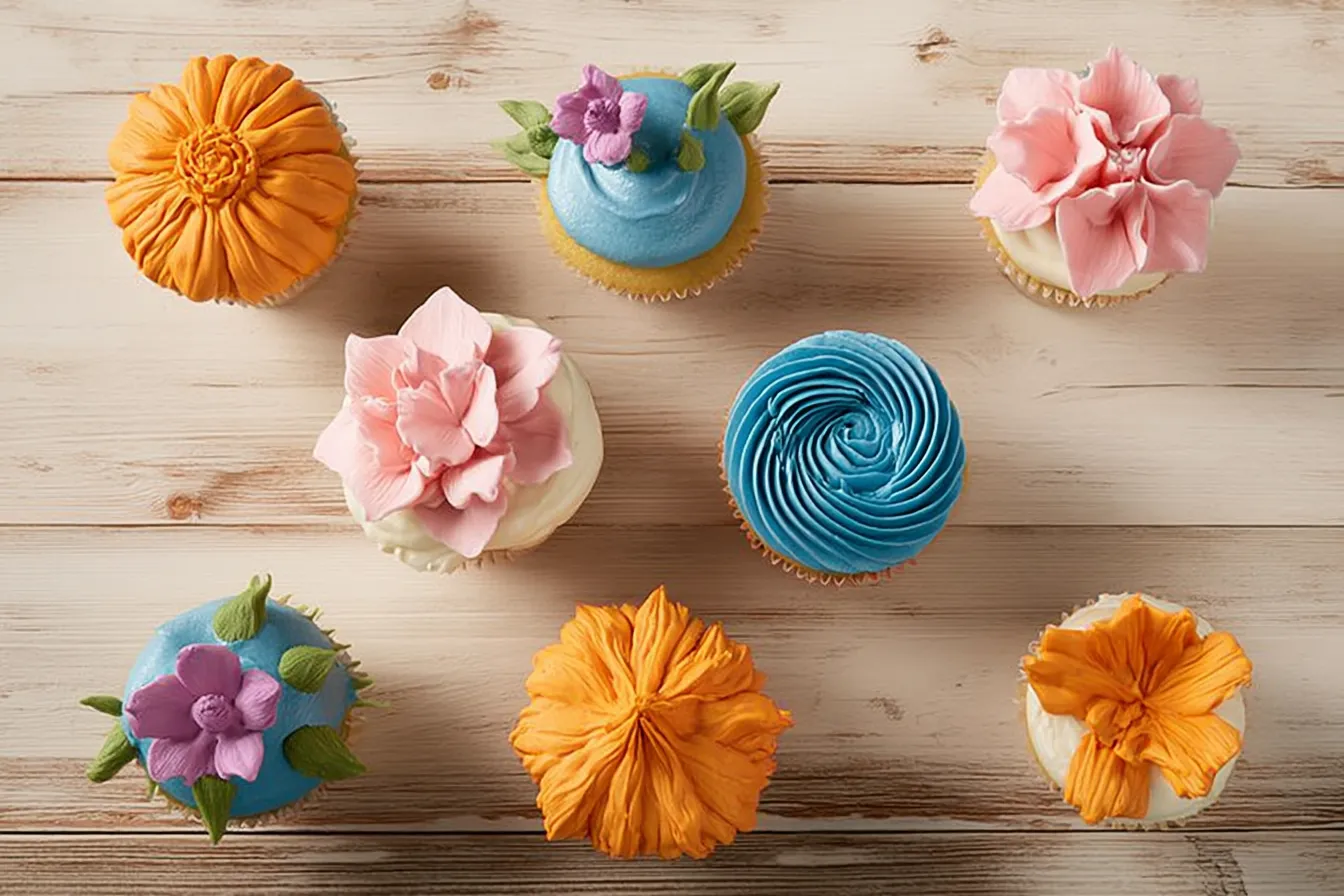 Garden Party Wildflower Cupcakes