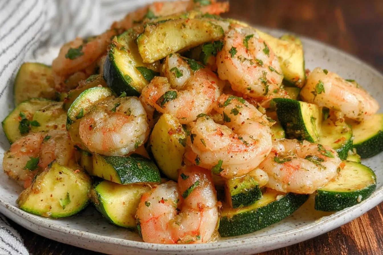Garlic Butter Shrimp with Zucchini