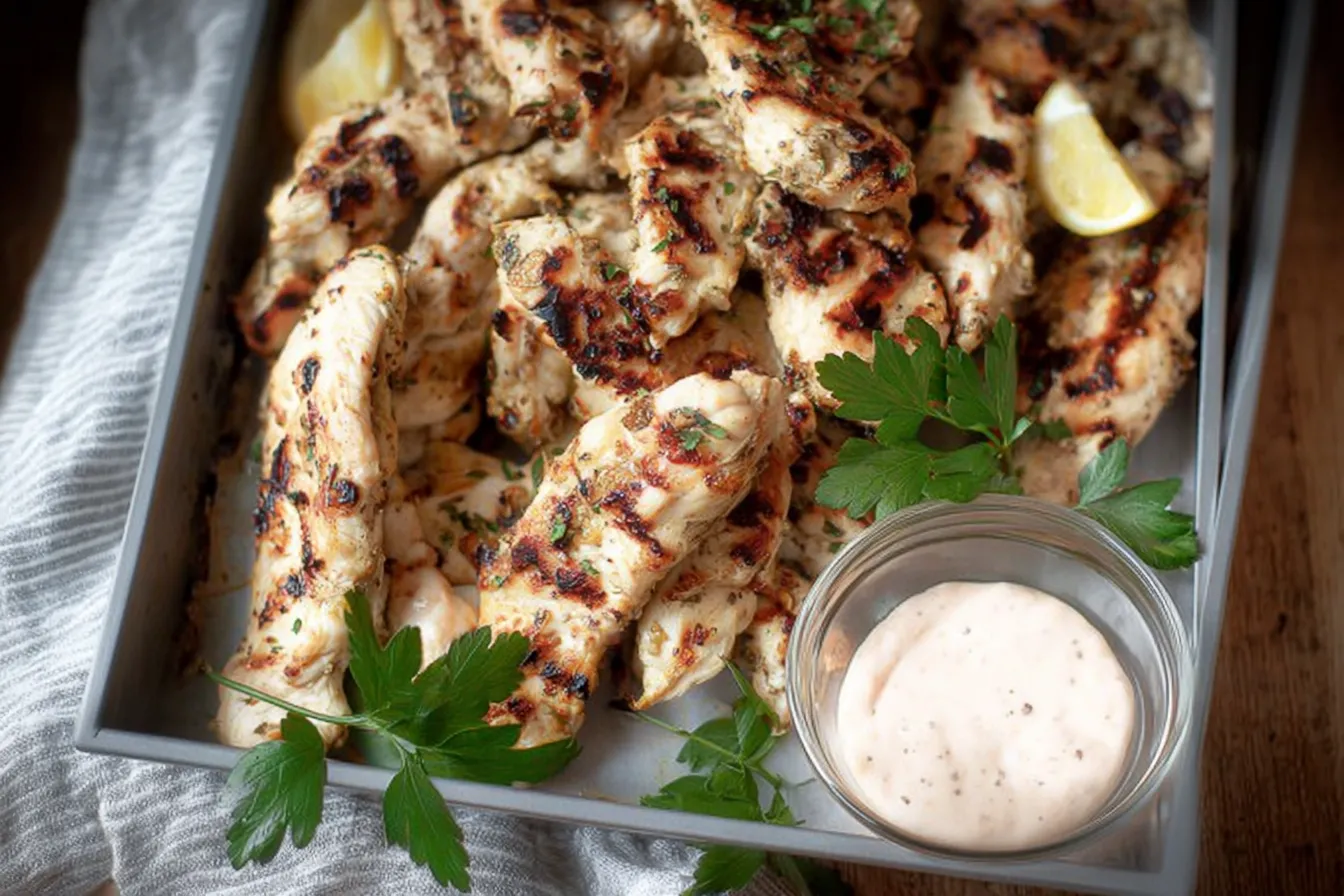 Garlic Herb Mediterranean Chicken Tenders