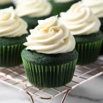 Delicious Green Velvet Cupcakes with Cream Cheese Frosting