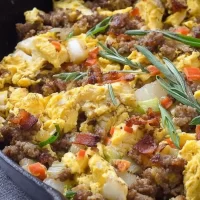 Healthy Breakfast Scramble with Colorful Veggies