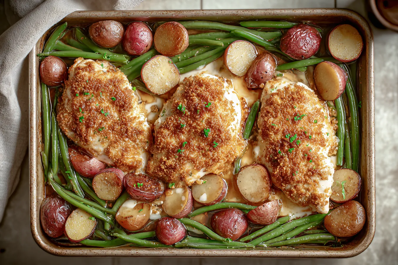 Healthy Chicken Parmesan with Vegetables Plated Deliciously