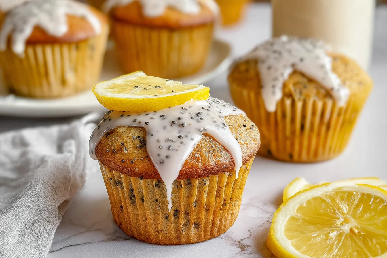 Healthy Lemon Poppy Seed Cupcakes