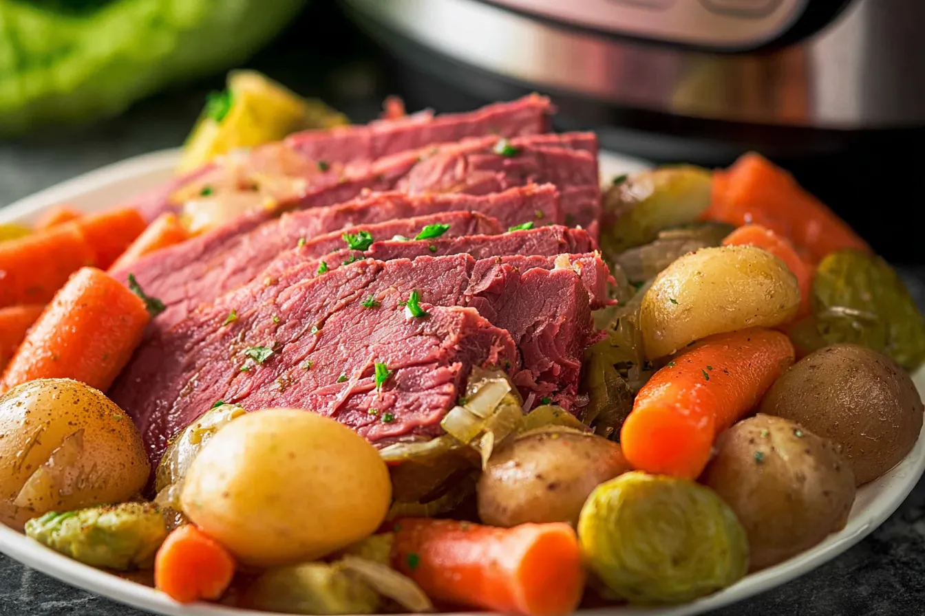 Delicious Instant Pot Corned Beef and Vegetables Ready to Serve