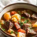 Delicious Irish Beef Stew in a Rustic Bowl