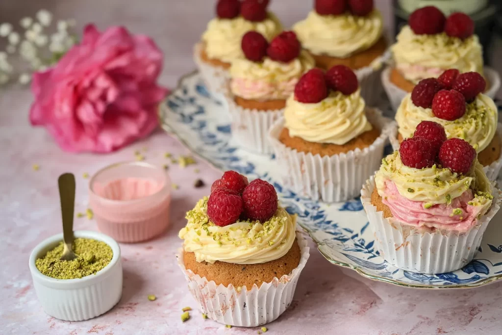 Lemon Raspberry Pistachio Cupcakes: Mouthwatering and Colorful