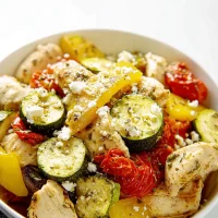 Low Carb Chicken and Veggie Dinner Plated