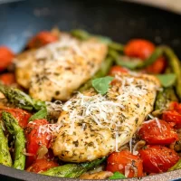 Low Carb Chicken Skillet Dinner Ready to Serve