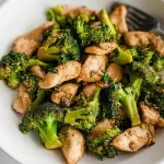 Low Fat Chicken and Broccoli Skillet Plated