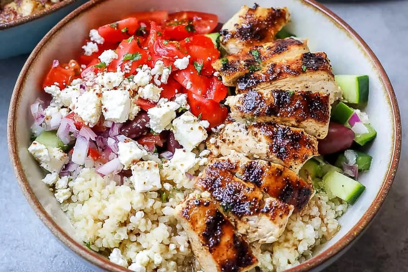 Mediterranean Chicken Bowl - Colorful and Delicious