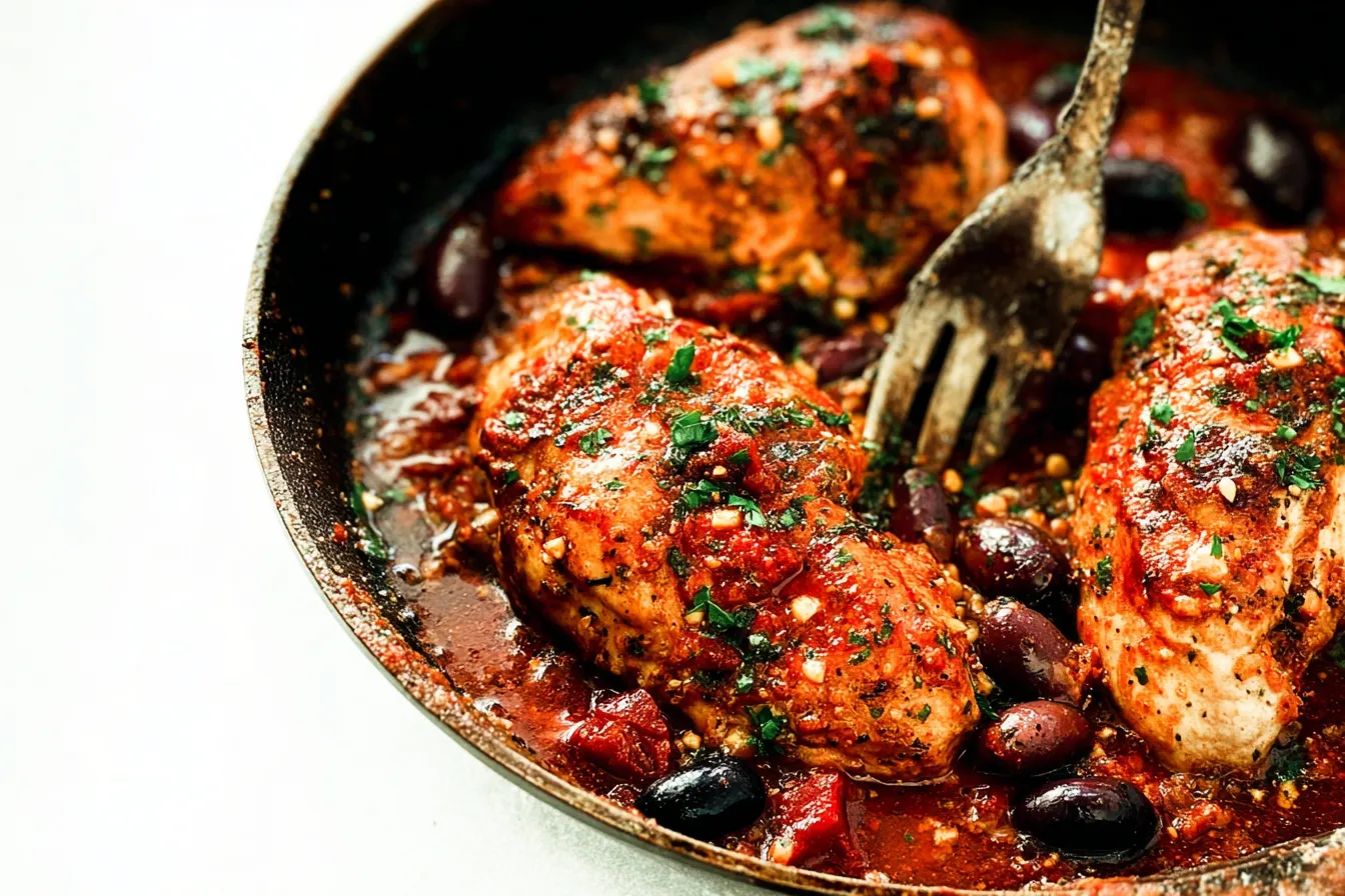 Mediterranean Chicken Tenderloins Skillet Ready to Serve