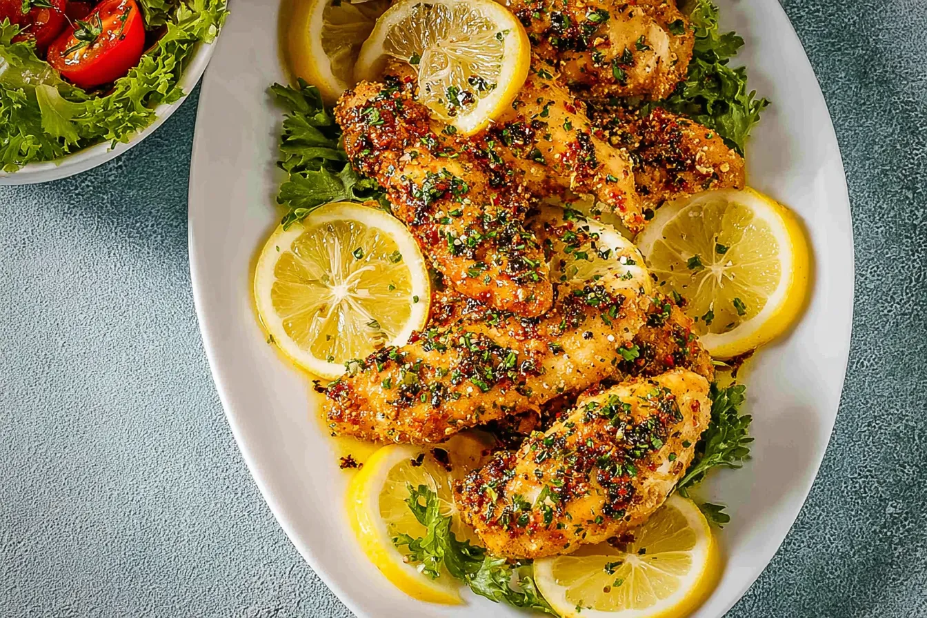 Mediterranean Lemon Chicken Tenders Ready to Enjoy