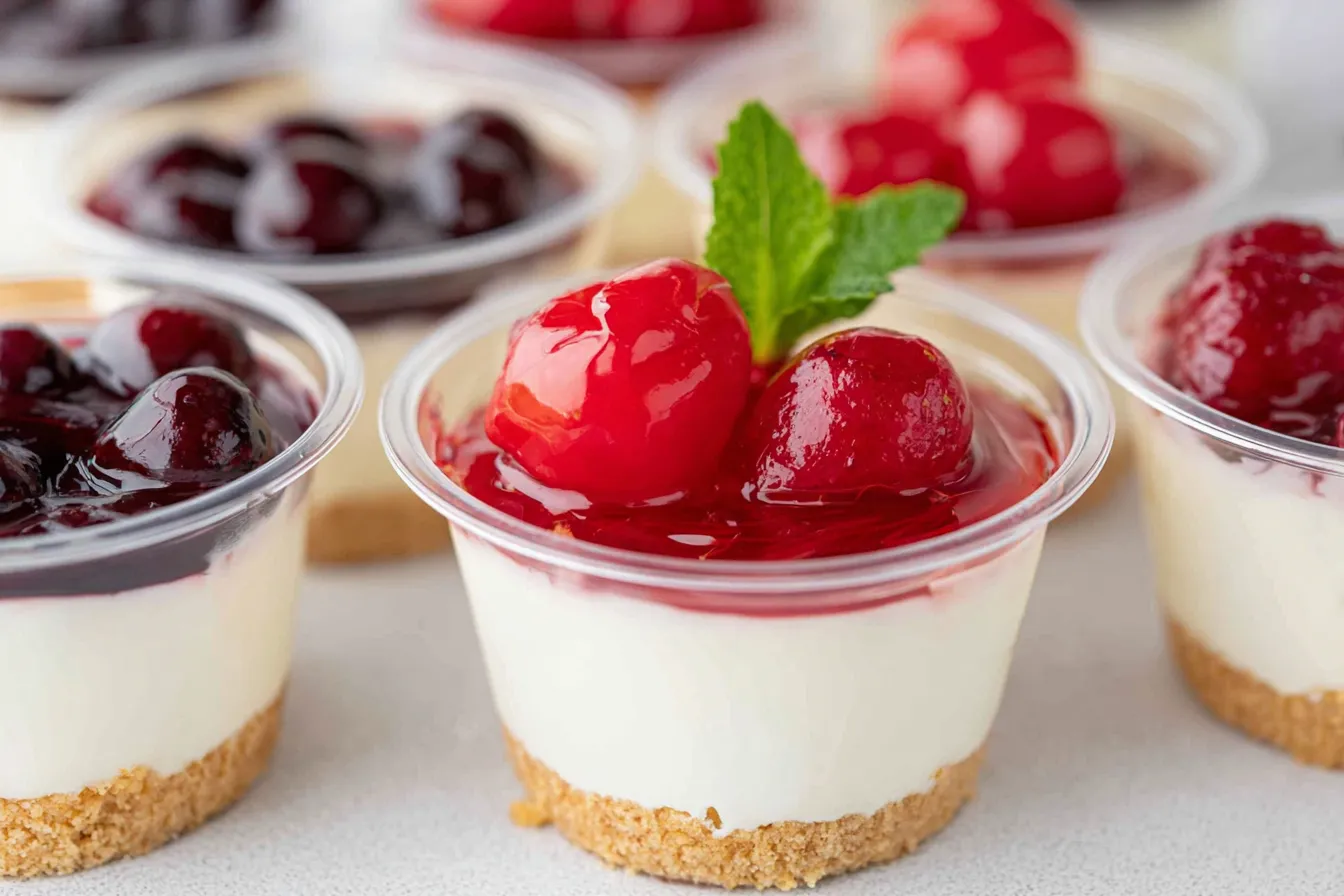 Delicious No Bake Cheesecake Cups Ready to Serve