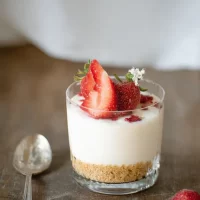 No Bake Cheesecake Cups Ready to Serve