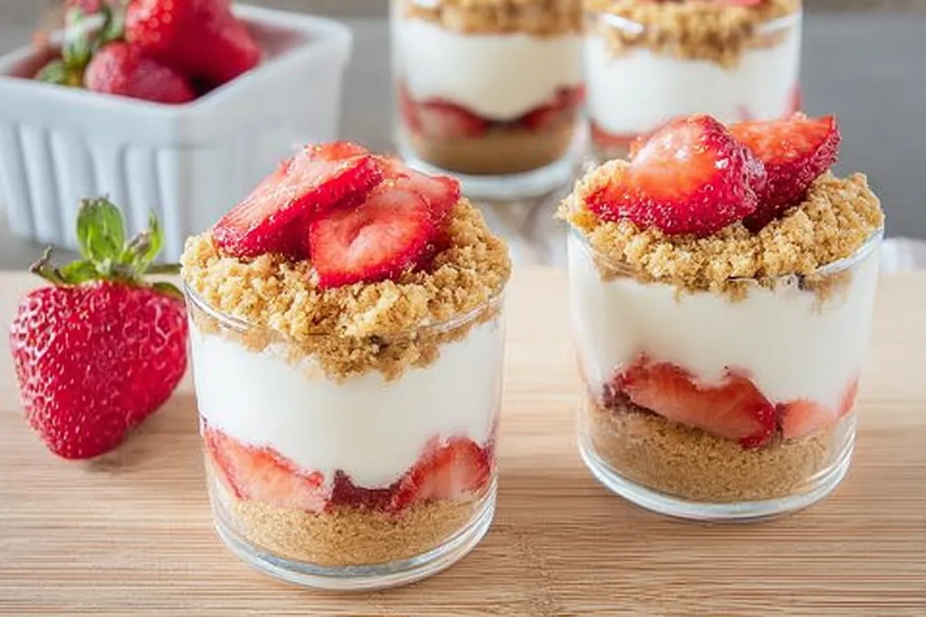 Irresistible No Bake Strawberry Cheesecake Cups