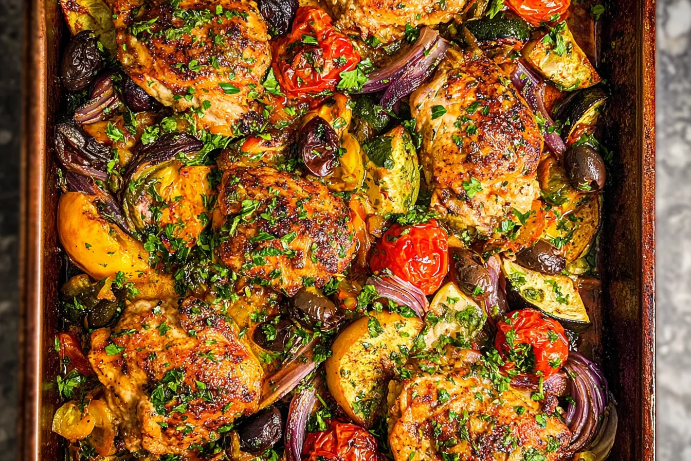 One Pan Mediterranean Chicken Dinner