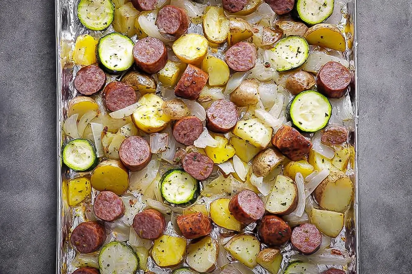 One Pan Sausage and Potatoes - Quick Dinner Recipe