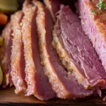 Oven Baked Corned Beef Brisket Freshly Cooked