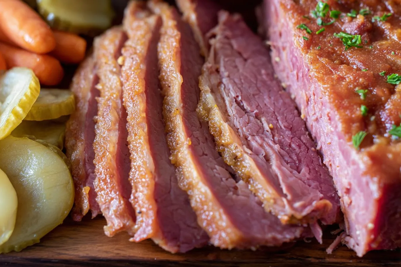 Oven Baked Corned Beef Brisket Freshly Cooked