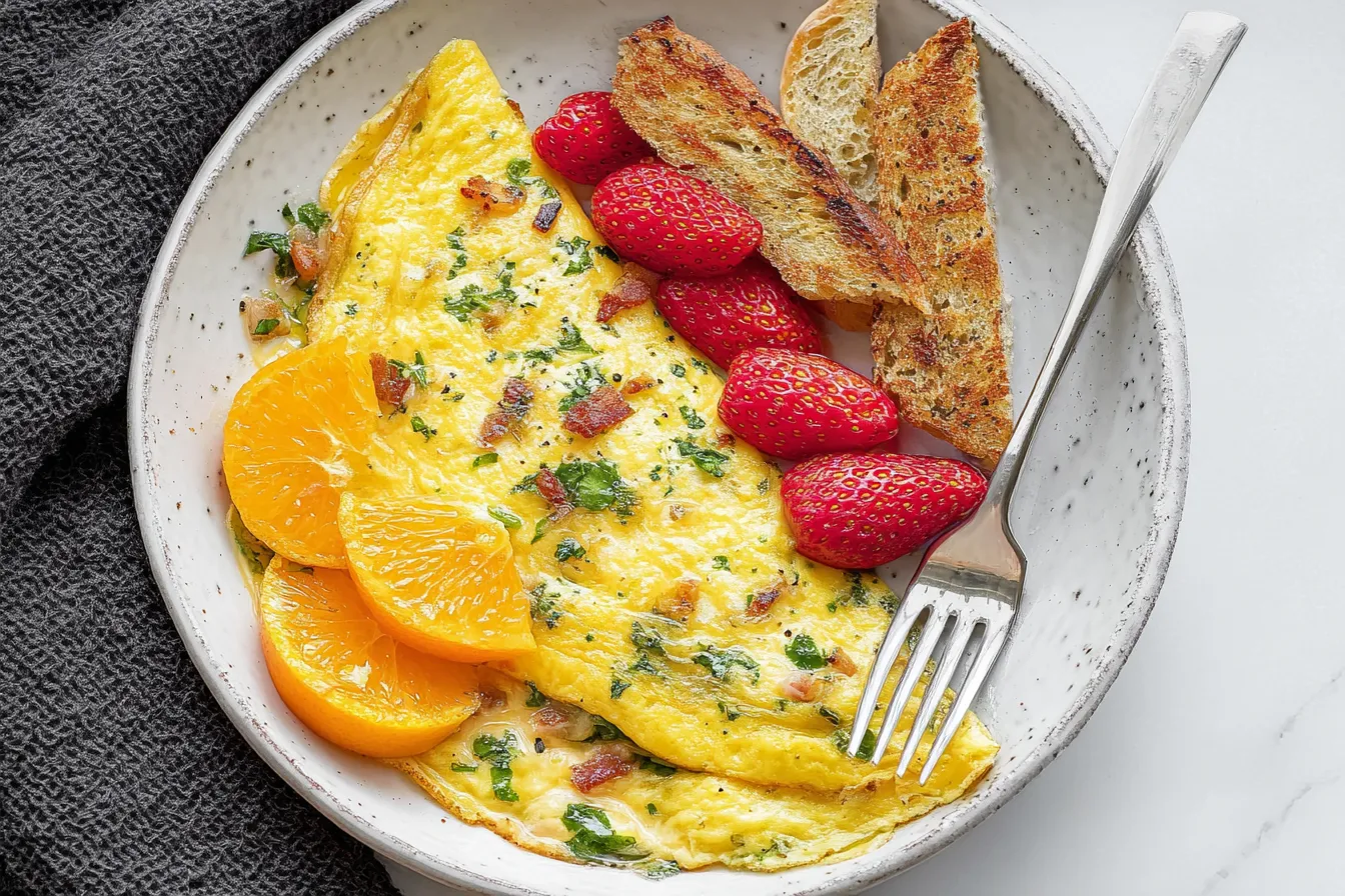 Protein-Rich Breakfast Omelette Bowl Ready to Serve