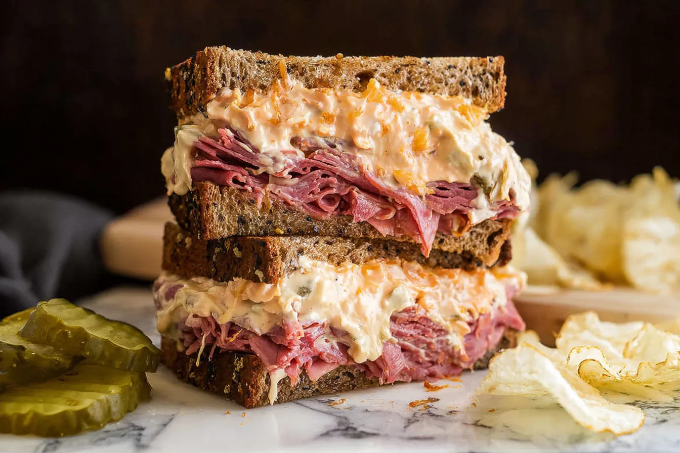 Mouthwatering Reuben Sandwich with Homemade Dressing