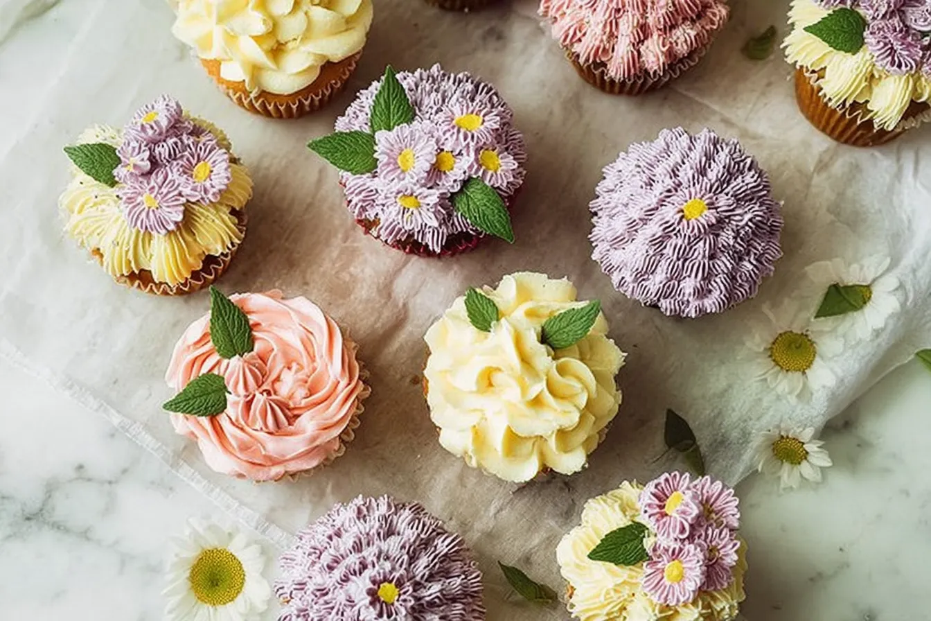 Rustic Wildflower Cupcakes