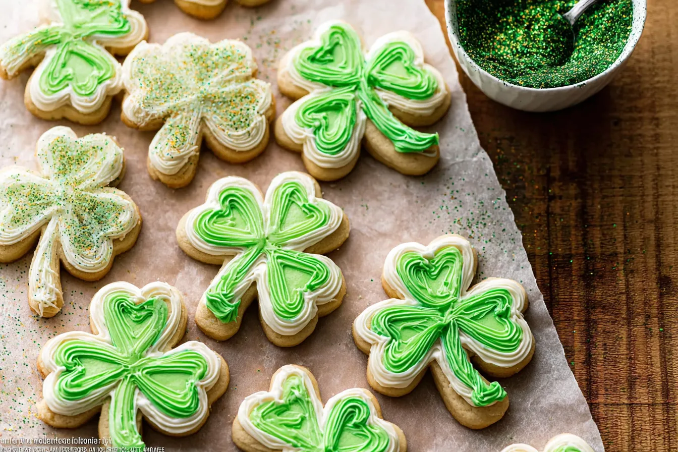 Delicious Shamrock Sugar Cookies Ready to Celebrate St. Patrick's Day