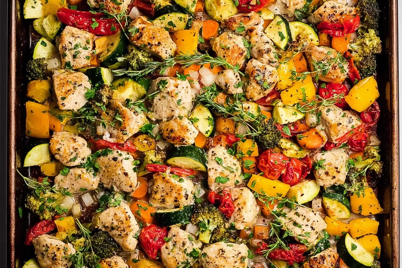 Sheet Pan Healthy Chicken Dinner