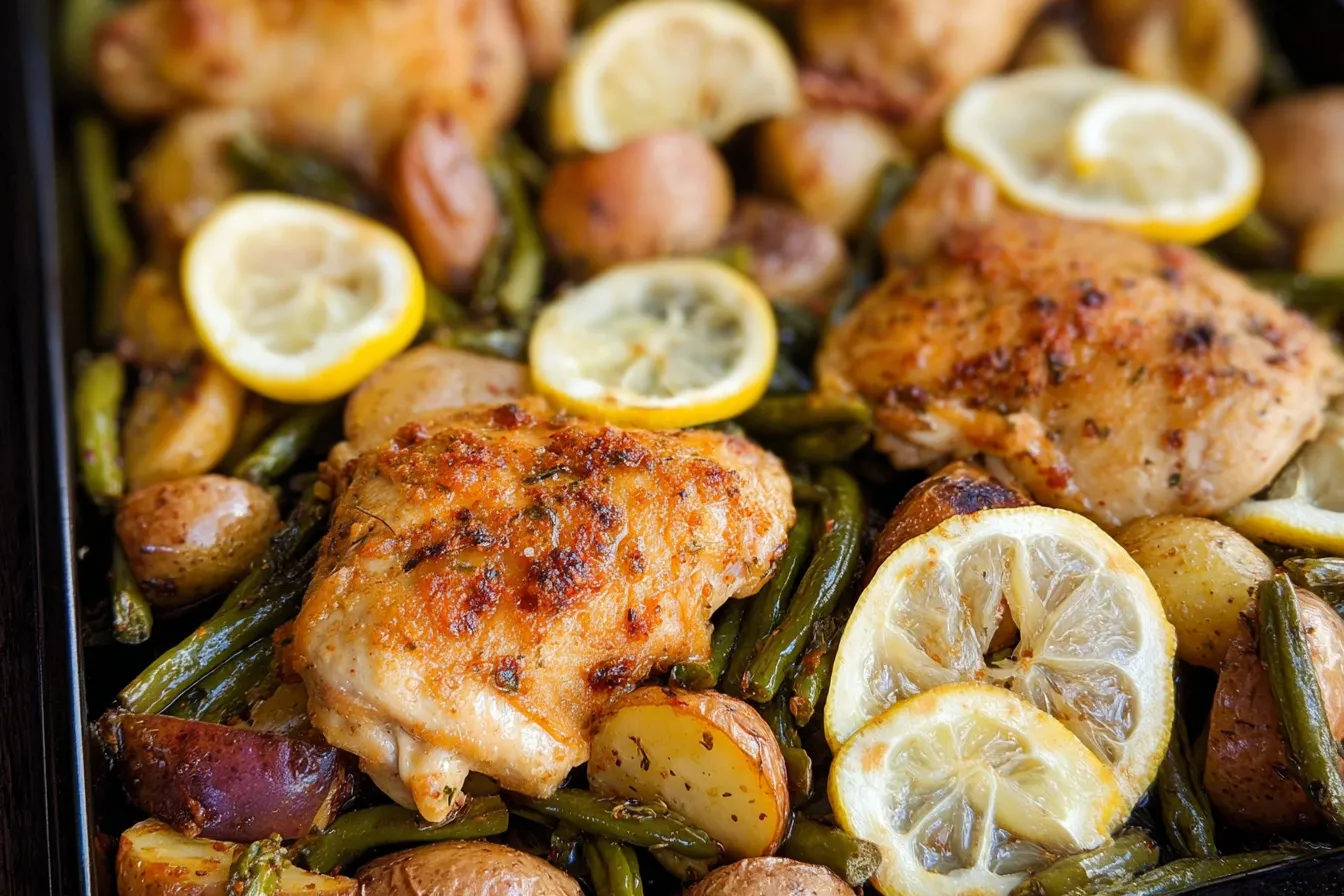 Sheet Pan Lemon Garlic Chicken & Veggies